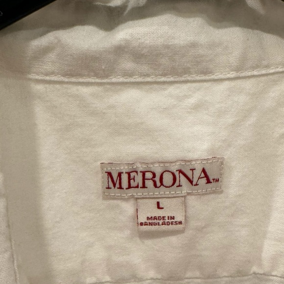 Men’s White/Off White Collared Short Sleeve Lightweight Polo Shirt. Size Large. - Picture 7 of 8